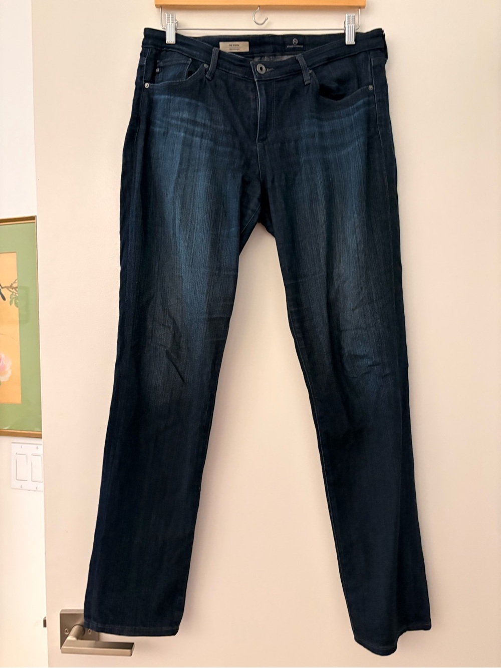 AG Adriano Goldschmied Dark Indigo Straight Jeans